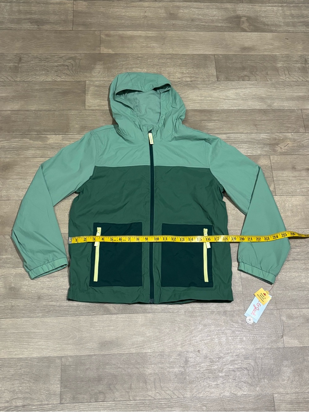 Cat & Jack Boys' Colorblock Windbreaker Jacket Green Size L(10-12) - Picture 5 of 11